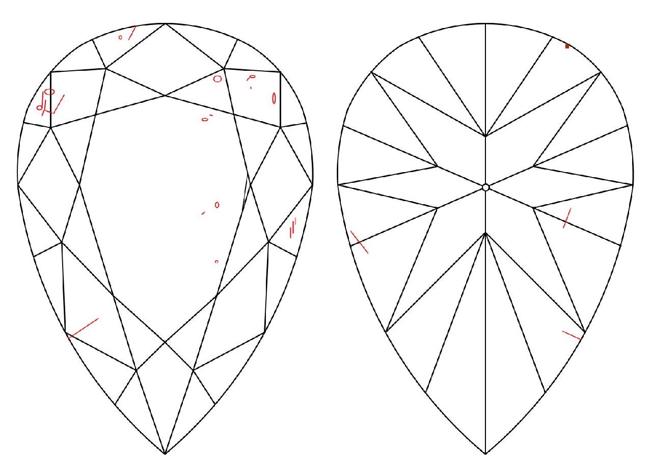 GIA clarity plot for certificate 1182985827